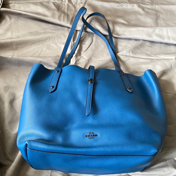 Coach Market Tote in Blue - Like New - Picture 2 of 10